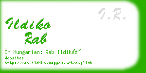 ildiko rab business card